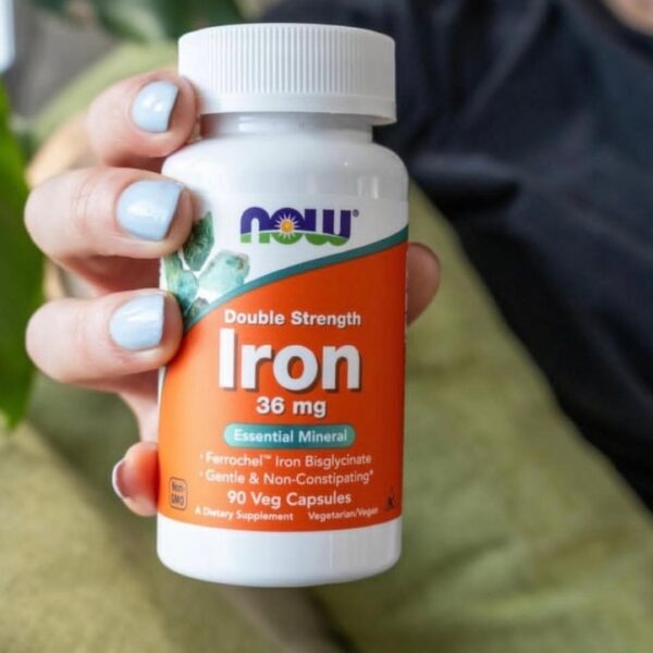 کپسول آهن ناو NOW Iron 36mg دابل استرنگث 90 عددی | آهن بیس‌گلیسینات