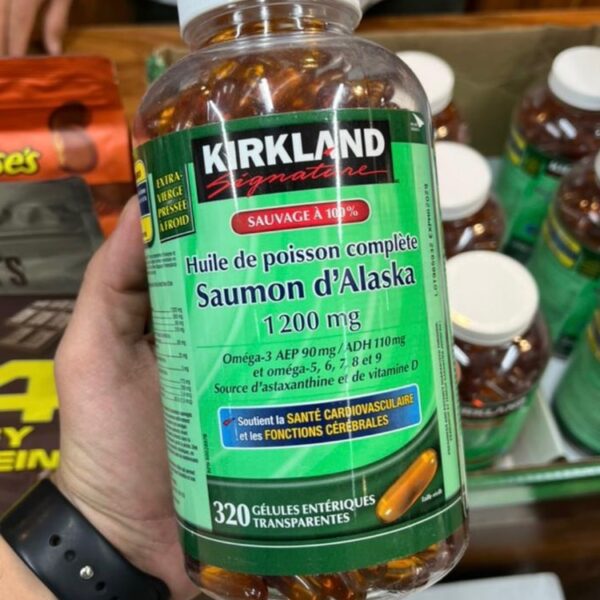 روغن ماهی سالمون وحشی آلاسکا کرکلند - KIRKLAND Alaskan Salmon Fish Oil 320Softgels