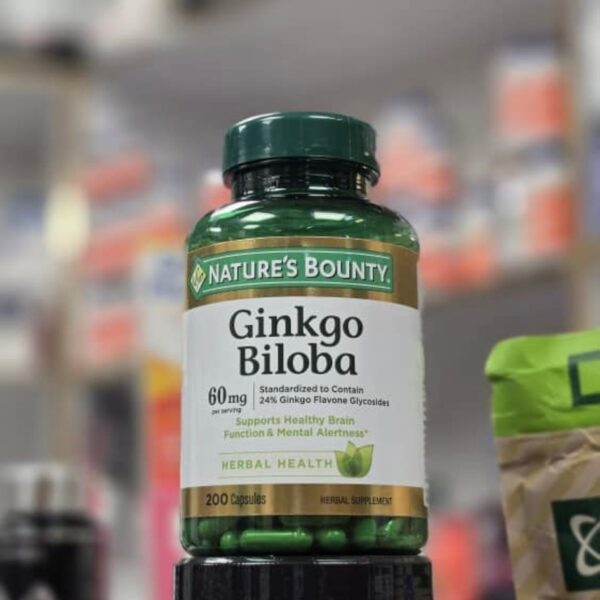 جینگو بیلوبا ۶۰ میلی‌گرم ۲۰۰ عددی نچرال بونتی (Natural Bounty Ginkgo Biloba 60mg - 200 Tablets)