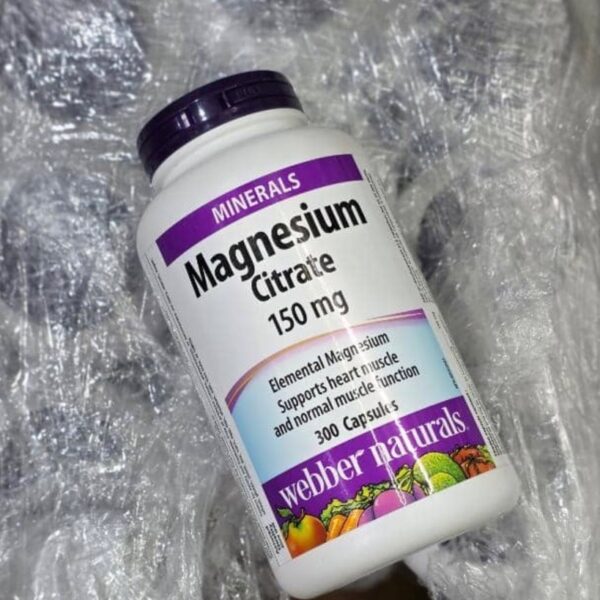 قرص منیزیم سیترات Webber Naturals Magnesium Citrate 150mg وبر نچرالز (300 عددی)