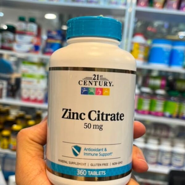 زینک سیترات 50mg سنتری 360 عددی 21st Century Zinc Citrate